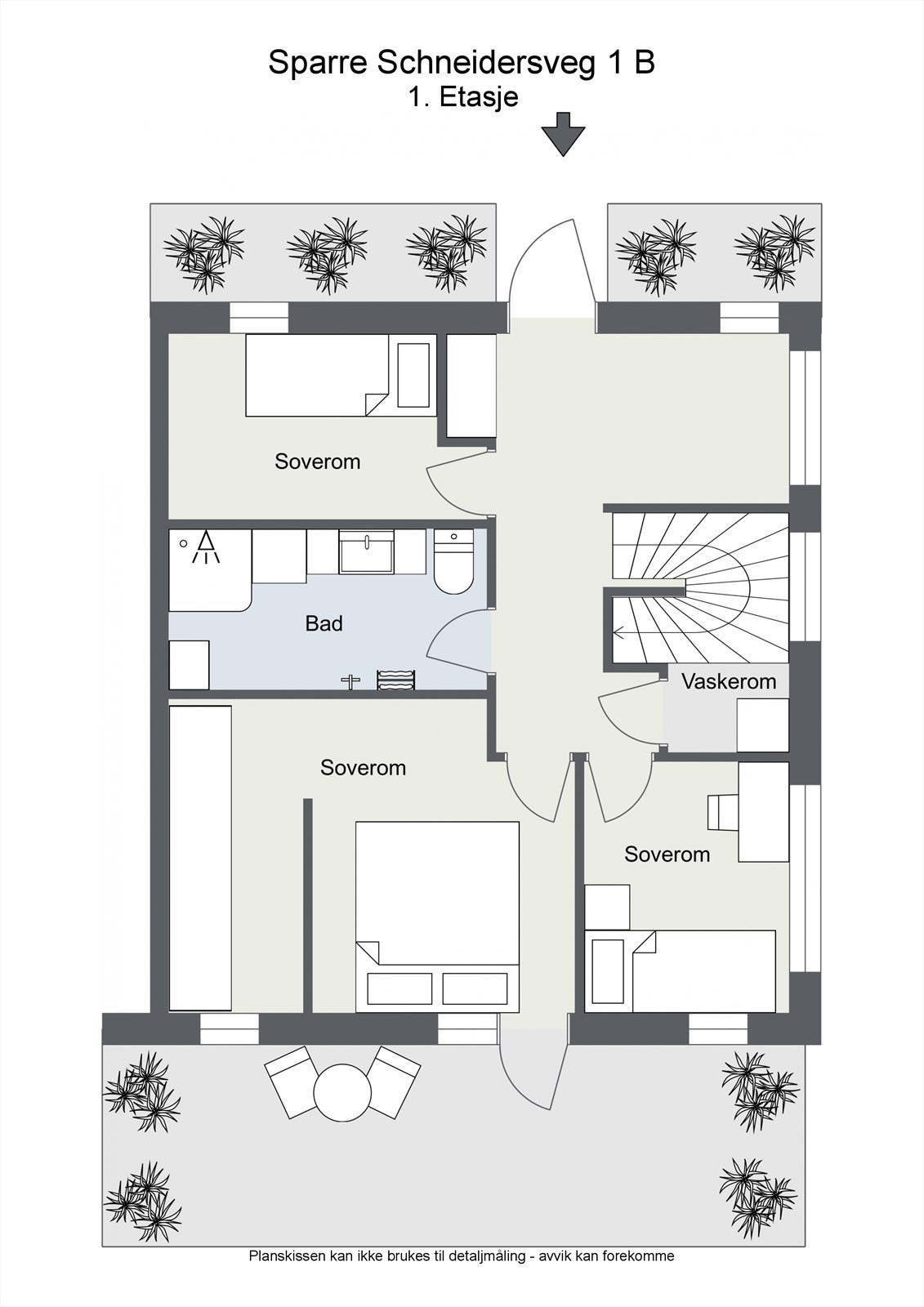 Plantegning 1. etasje Galleribilde