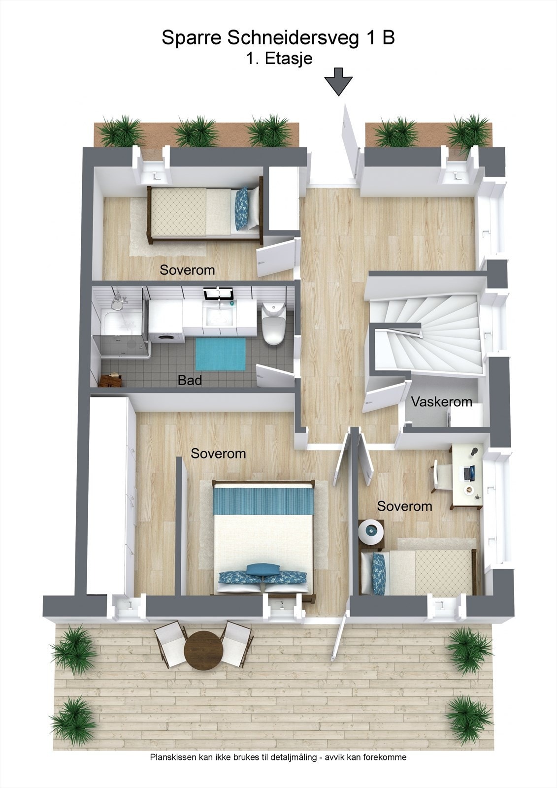 Plantegning 1. etasje Galleribilde