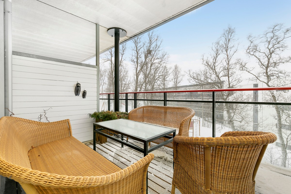 Flott veranda med utgang fra stue