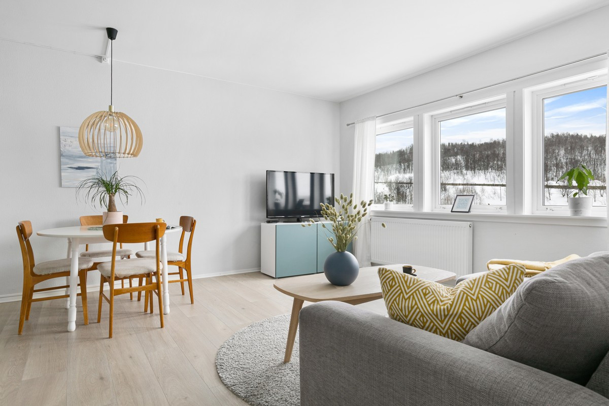Leiligheten har gjennomgått en betydelig oppussing