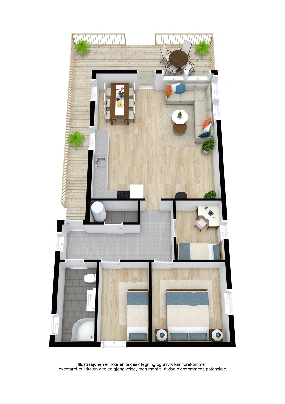 Plantegning 3D Galleribilde