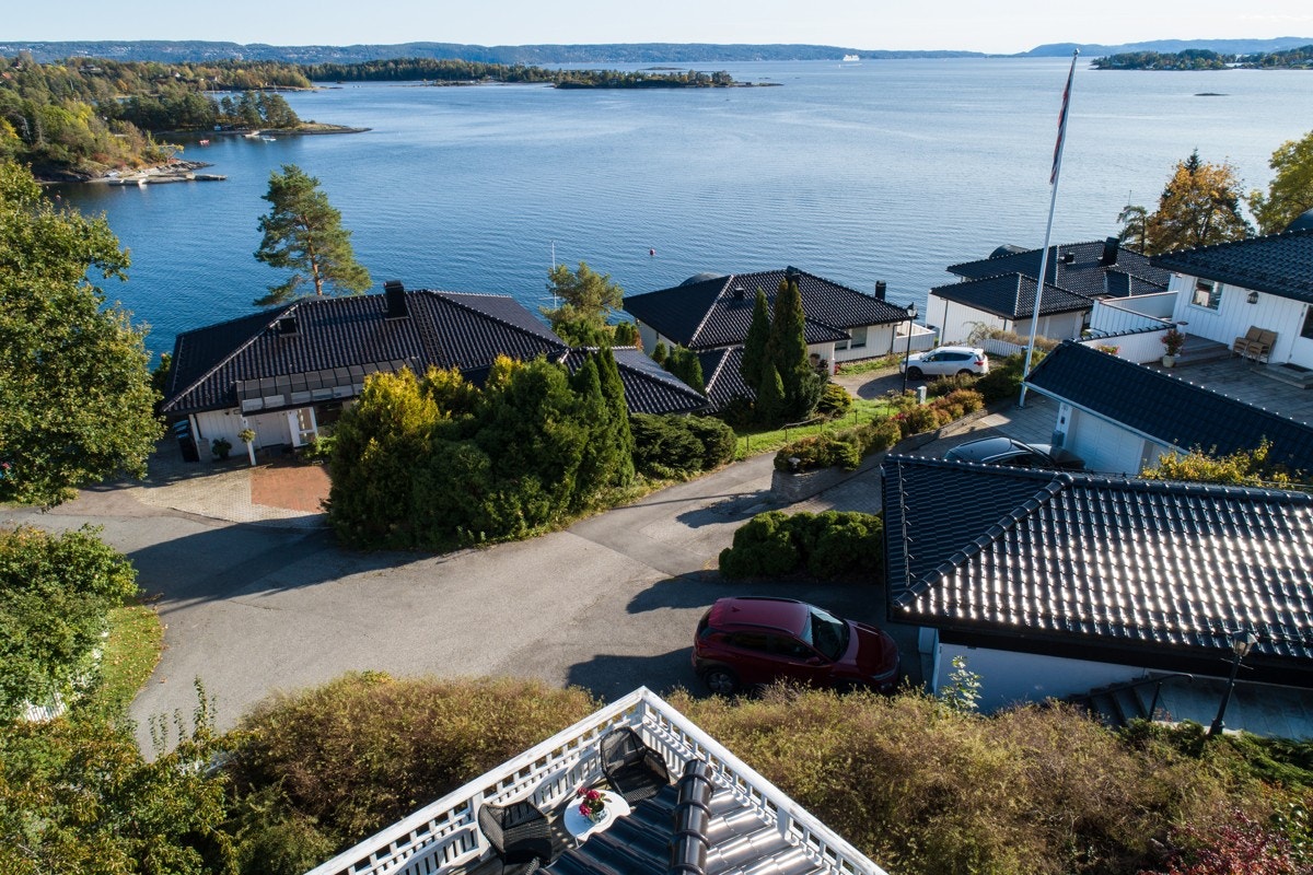 Praktfull utsikt over Oslofjorden fra terrassen Galleribilde