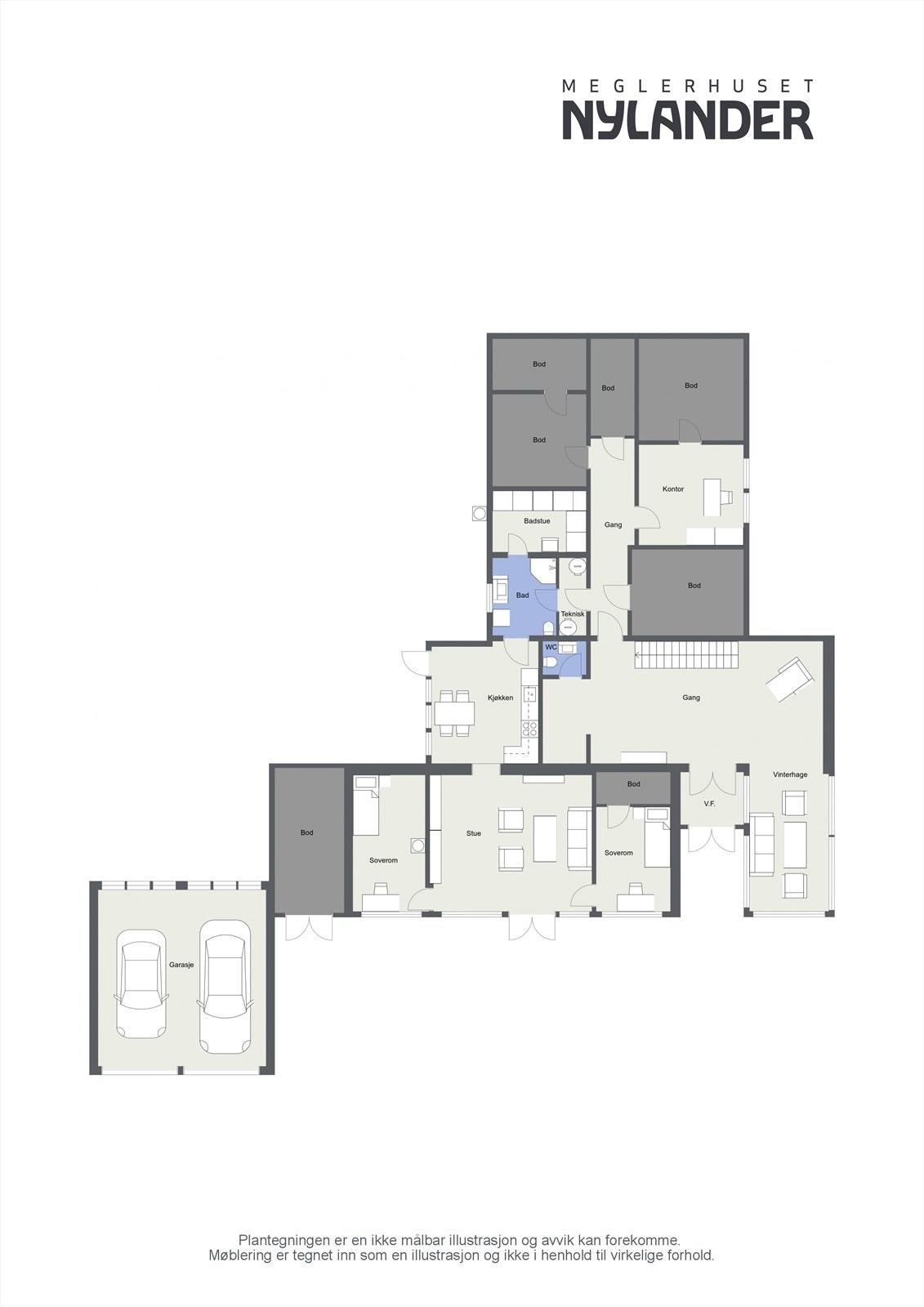 Planskisse 1.etg. Galleribilde