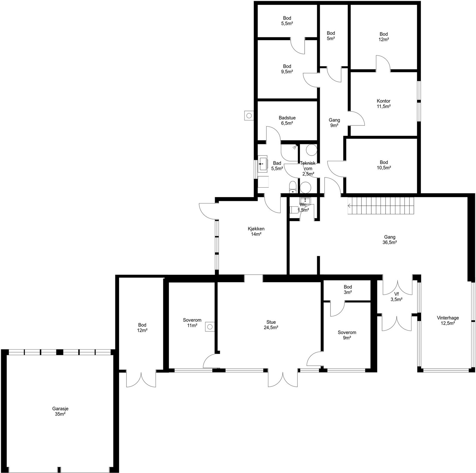 Planskisse 2.etg. Galleribilde