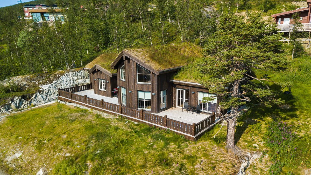 Fra terrassen er det panoramautsikt!