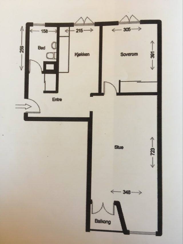 Effektiv og smart planløsning får maksimalt ut av kvadratmeterne, så leiligheten oppleves romslig Galleribilde