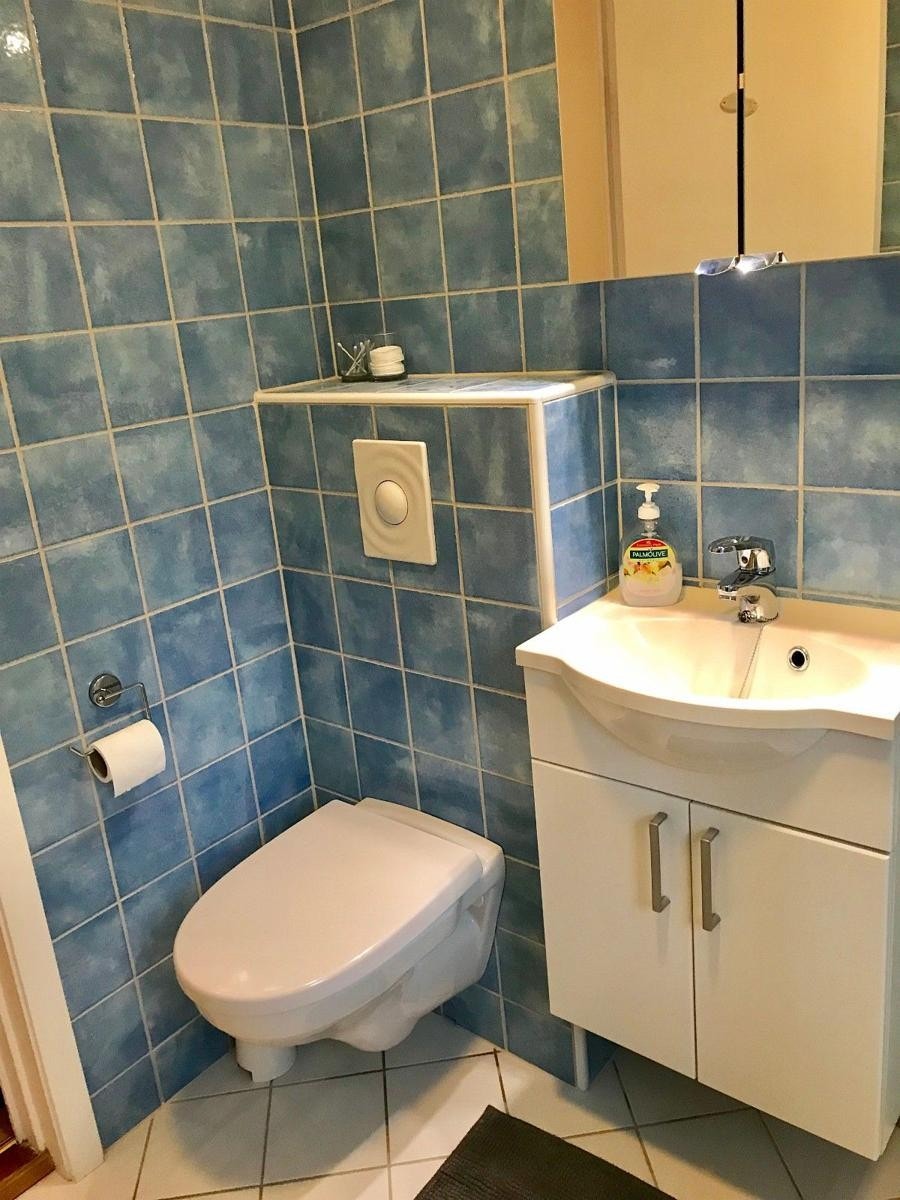 Badet med skap til oppbevaring Galleribilde