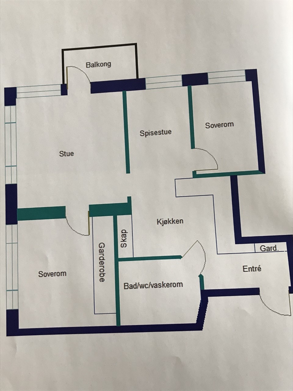 Plantegning/floorplan Galleribilde