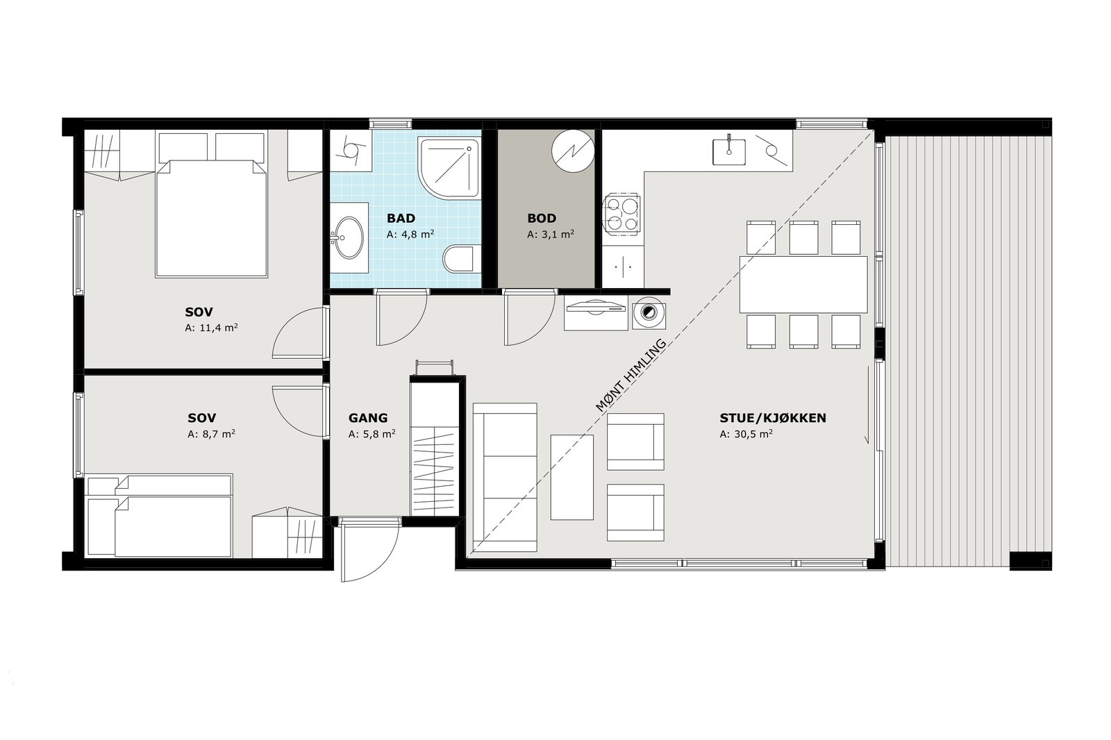 Koia Moderne - veil. pris fra kr. 2 095 000 + tomt og tomtekostnader Galleribilde