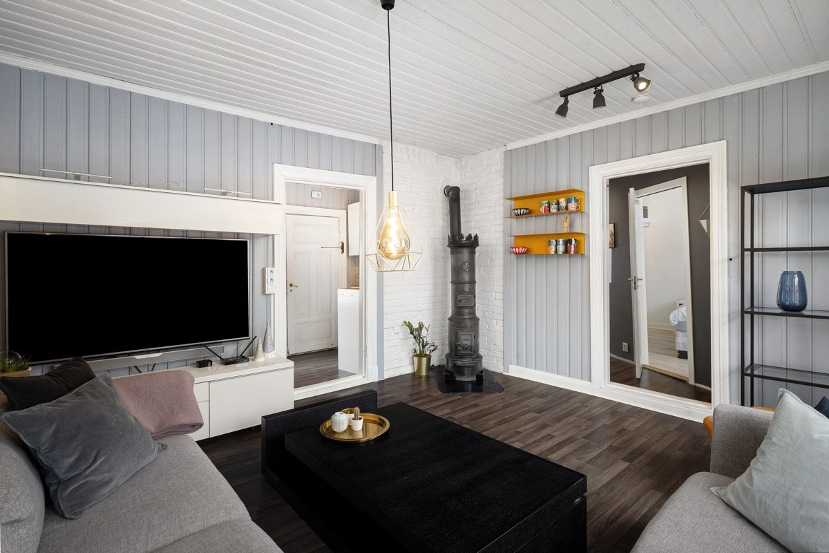 Nydelig vedovn gir ekstra varme på kalde dager. Galleribilde