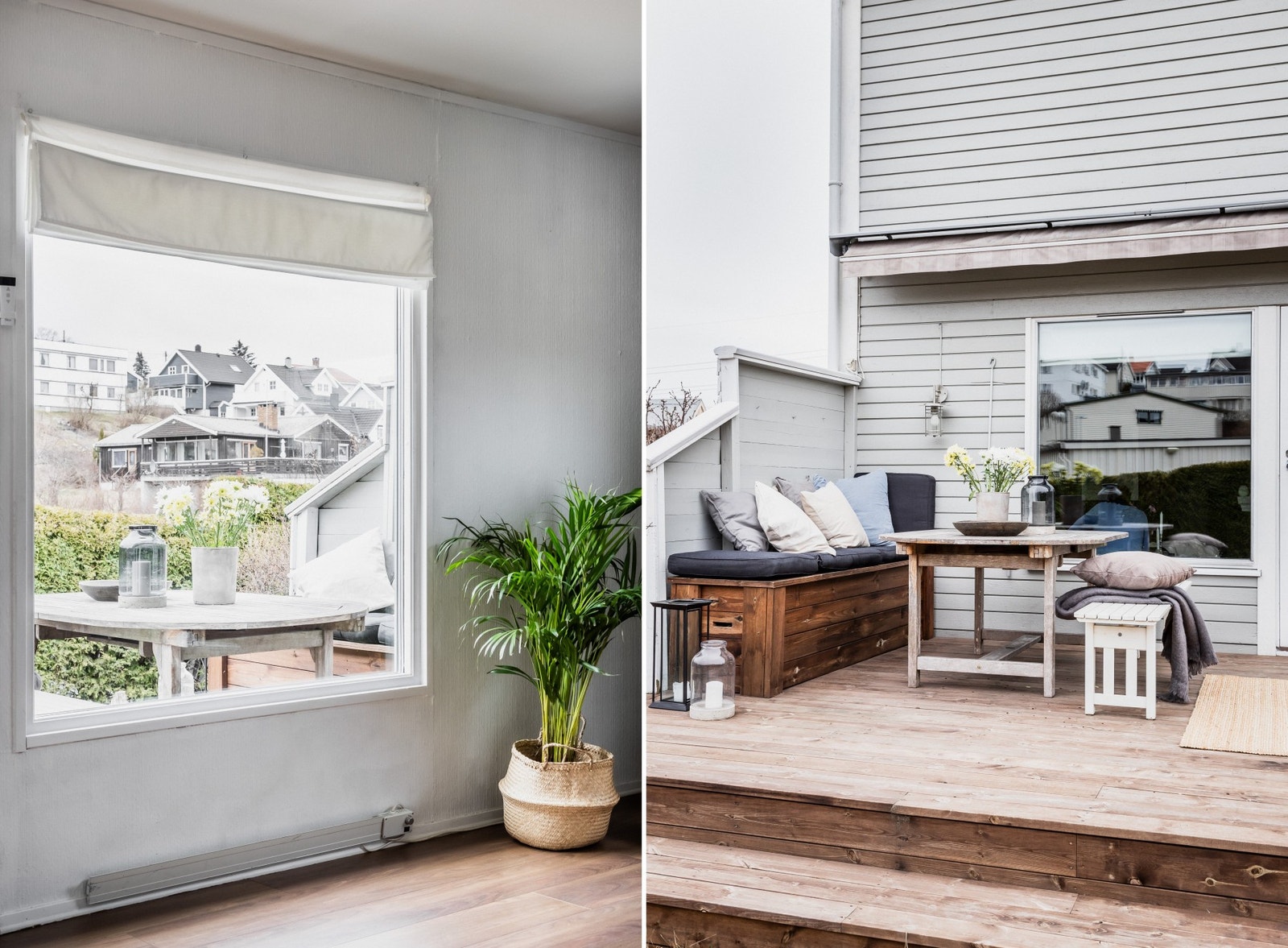 Hyggelig utsyn fra vinduene i stuen. Galleribilde