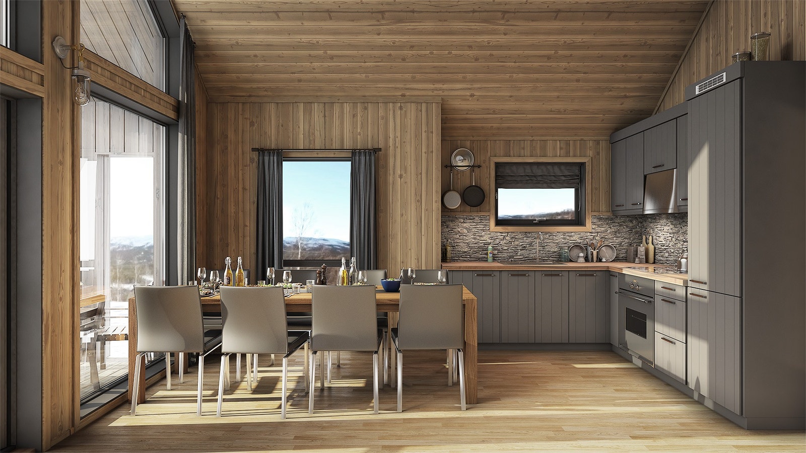 Illustrasjons bilde kjøkken Galleribilde