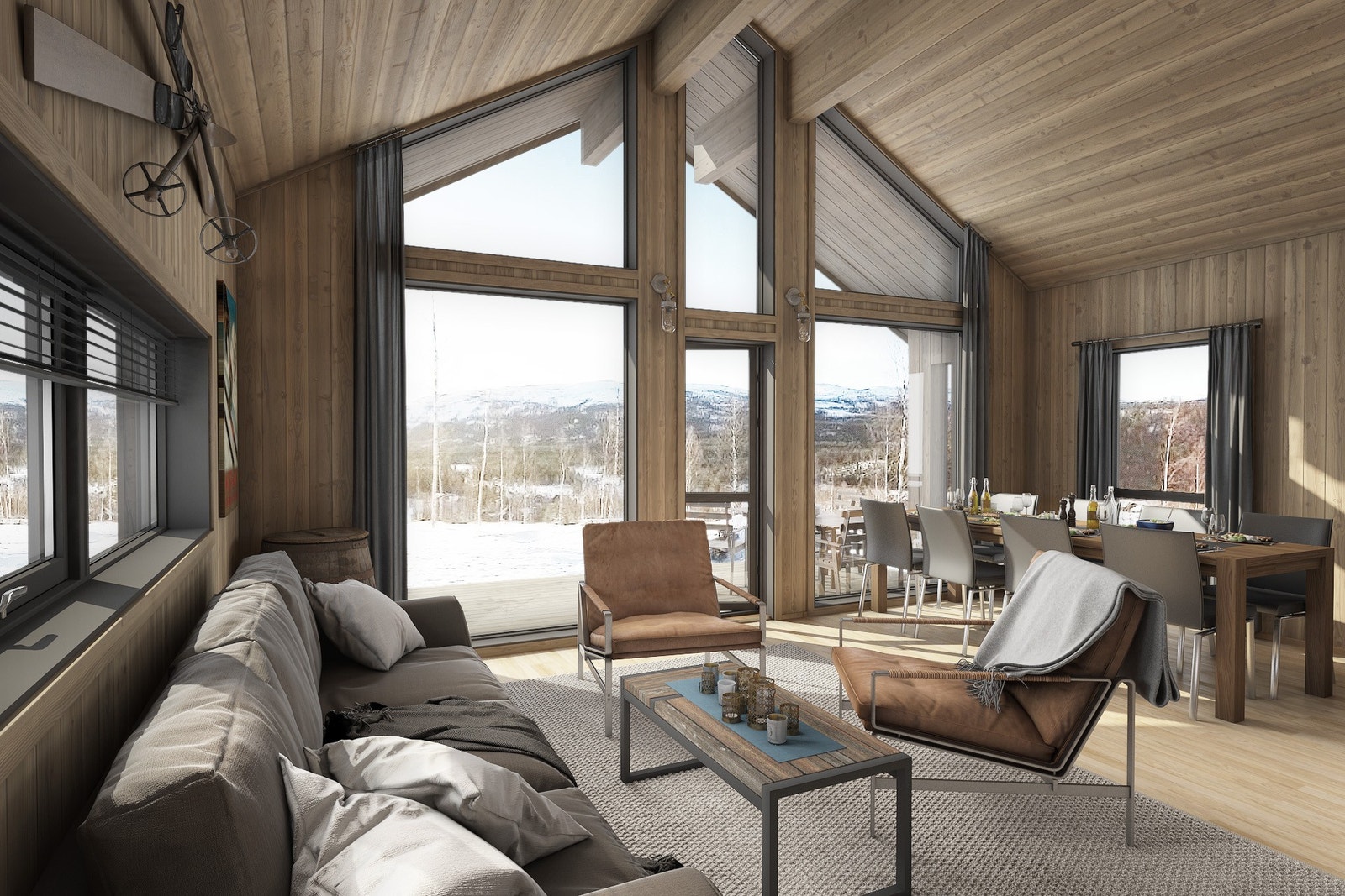 Illustrasjons bilde stue Galleribilde