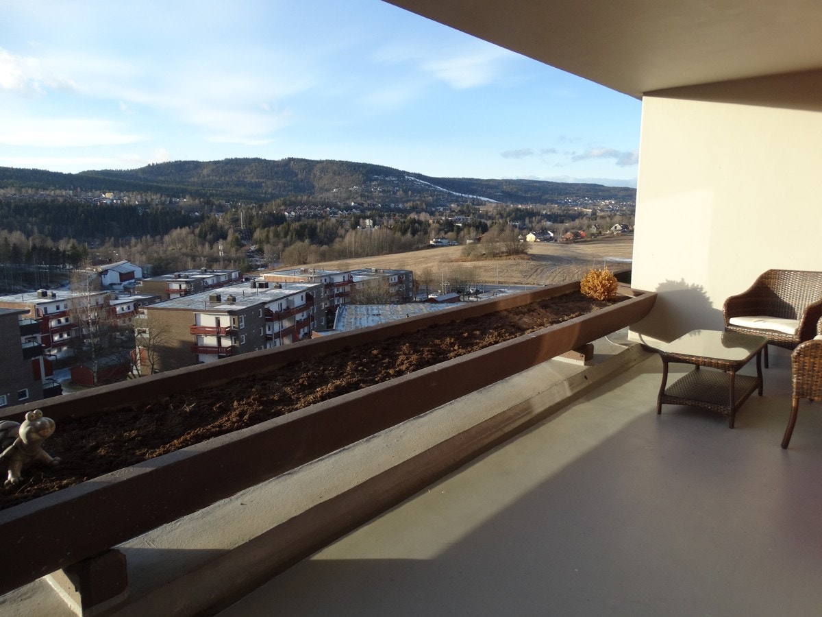 Terrassen. Utsikt mot Sleiverud og Lommedalen. Galleribilde