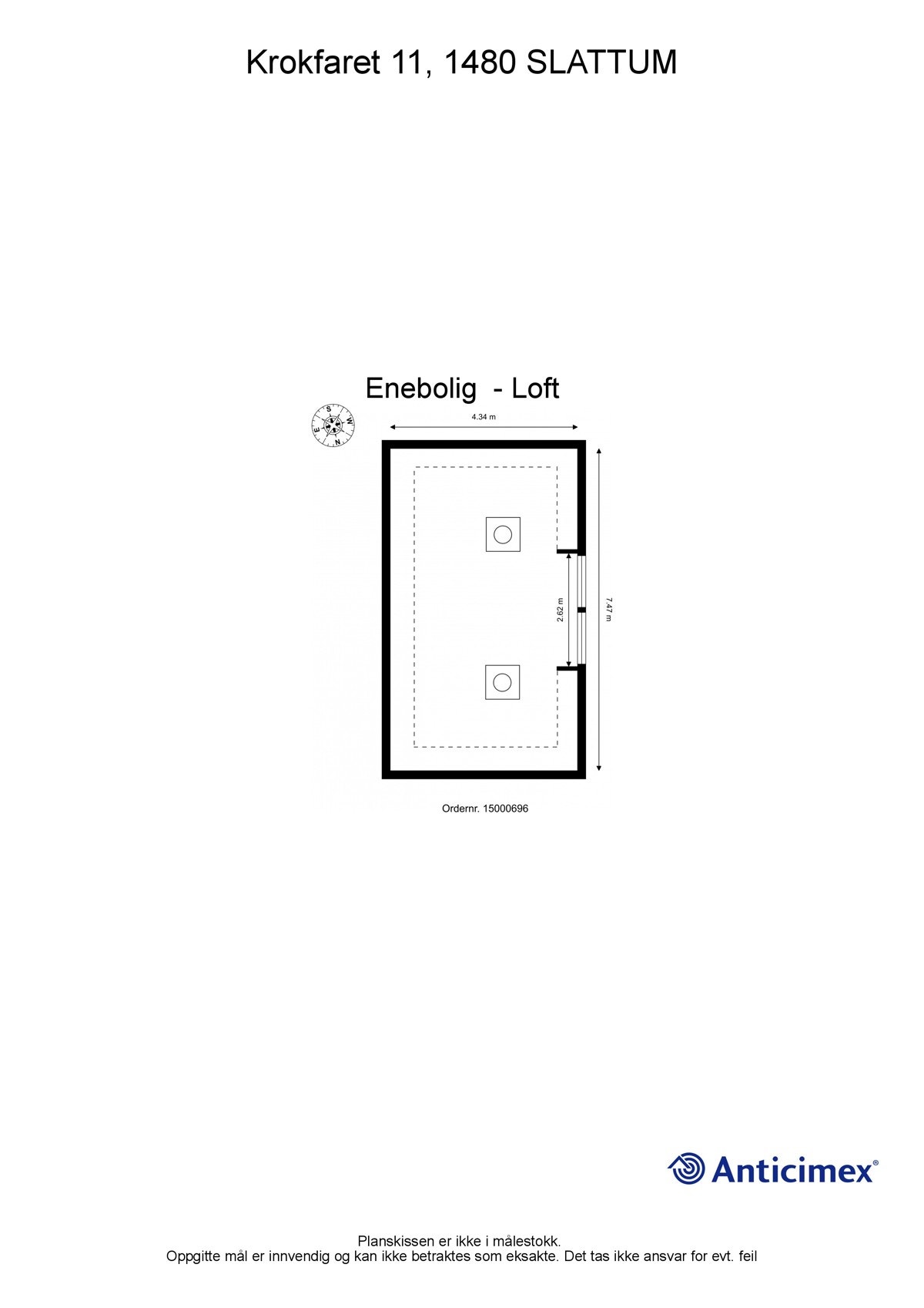 Plantegning av loft. Galleribilde