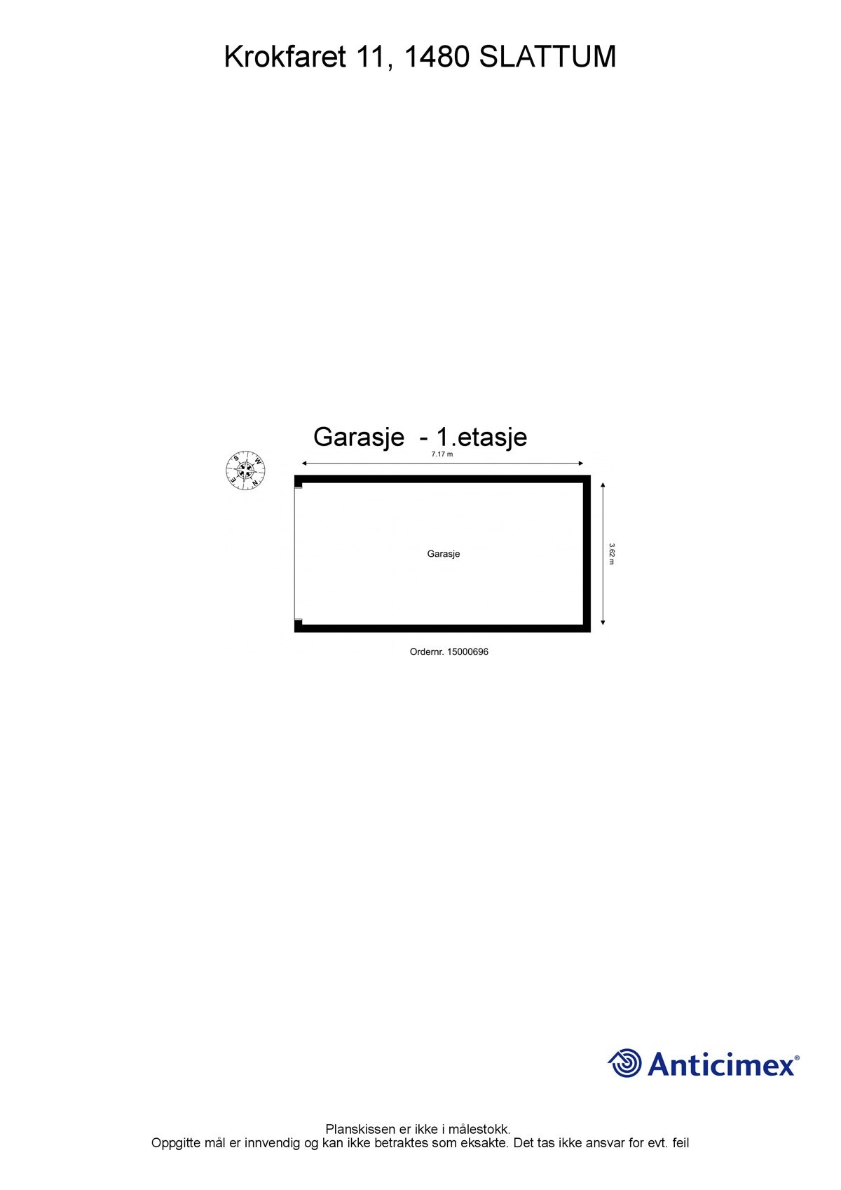 Plantegning garasje. Galleribilde