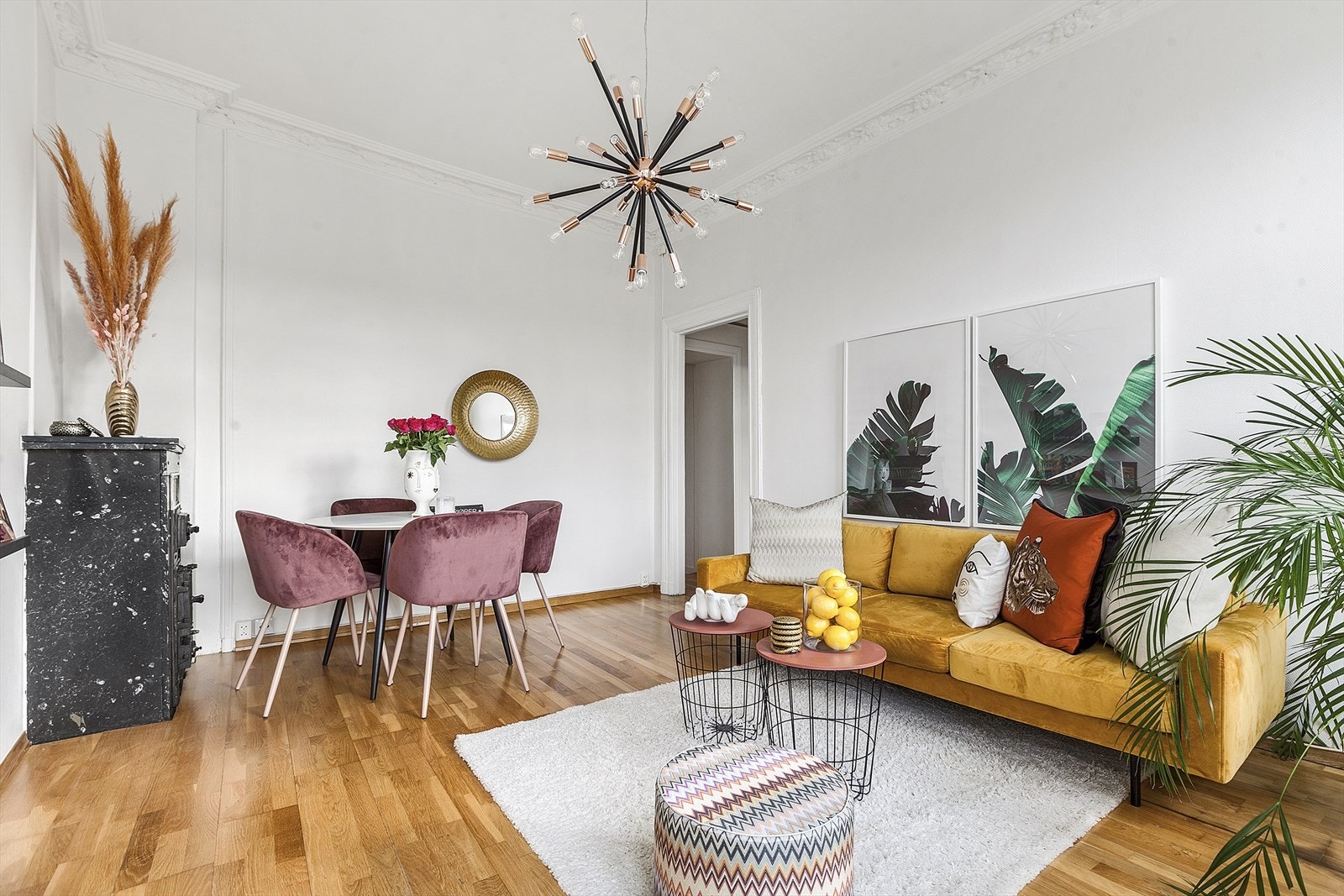 Stue - plass til spisebord. Galleribilde