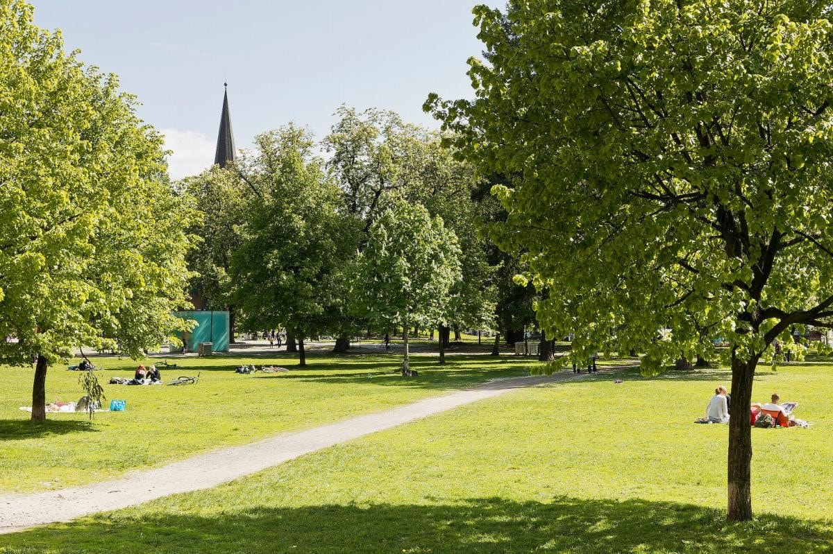 - Sofienbergparken ligger kun en liten rusletur fra leiligheten og er et flott oppholdssted på sommerstid - Galleribilde