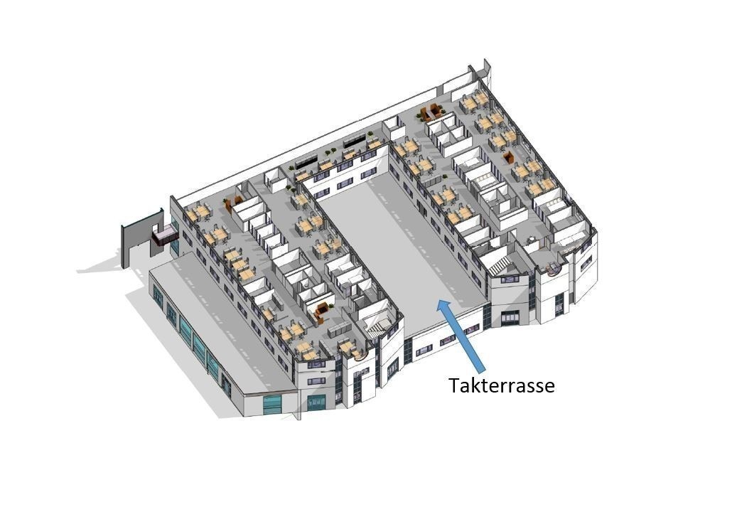 3.etg. - Forslag til løsning med åpent landskap Galleribilde