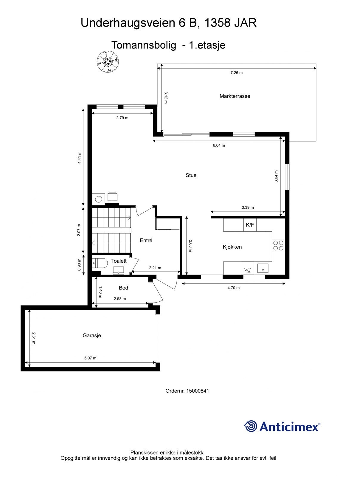 Plantegning 1.etg Galleribilde