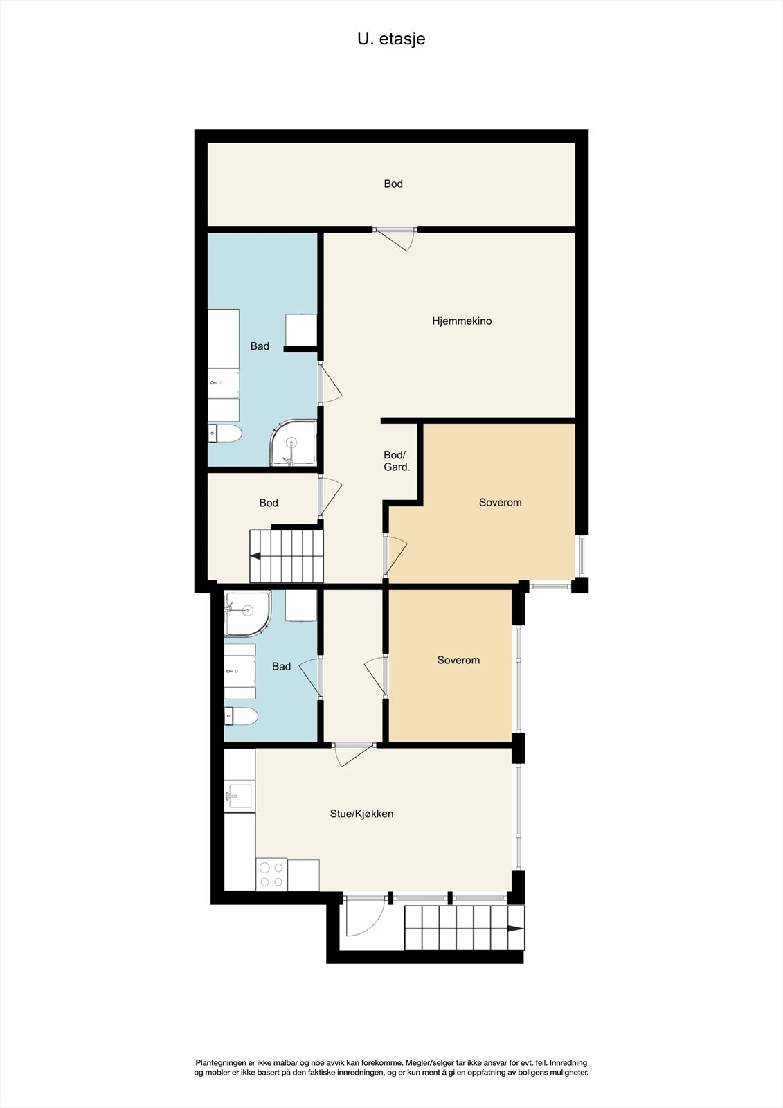 Plantegning u.etg. Galleribilde