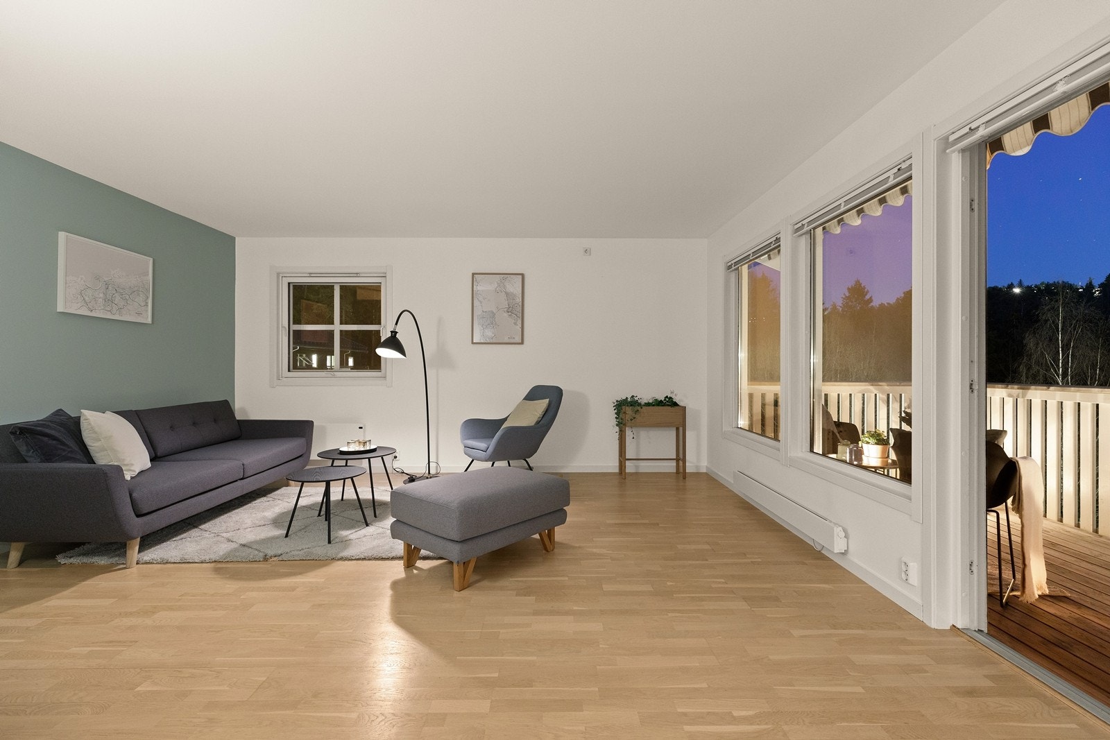 Stemningsbilde av stuen Galleribilde