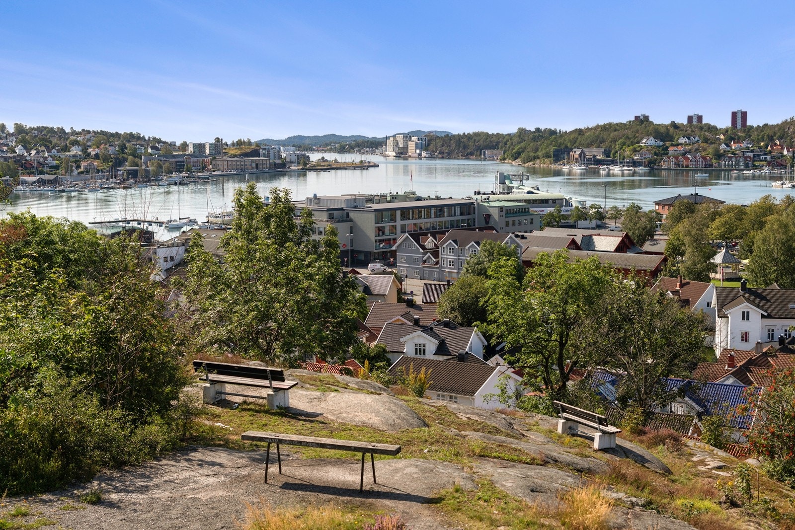 Utsikt fra preståsen vårbilde Galleribilde