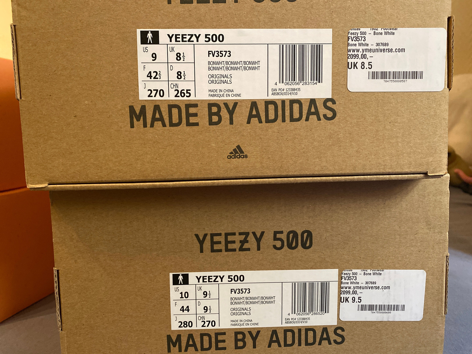 Men 's Adidas Yeezy 500 Salt Gray EE7287