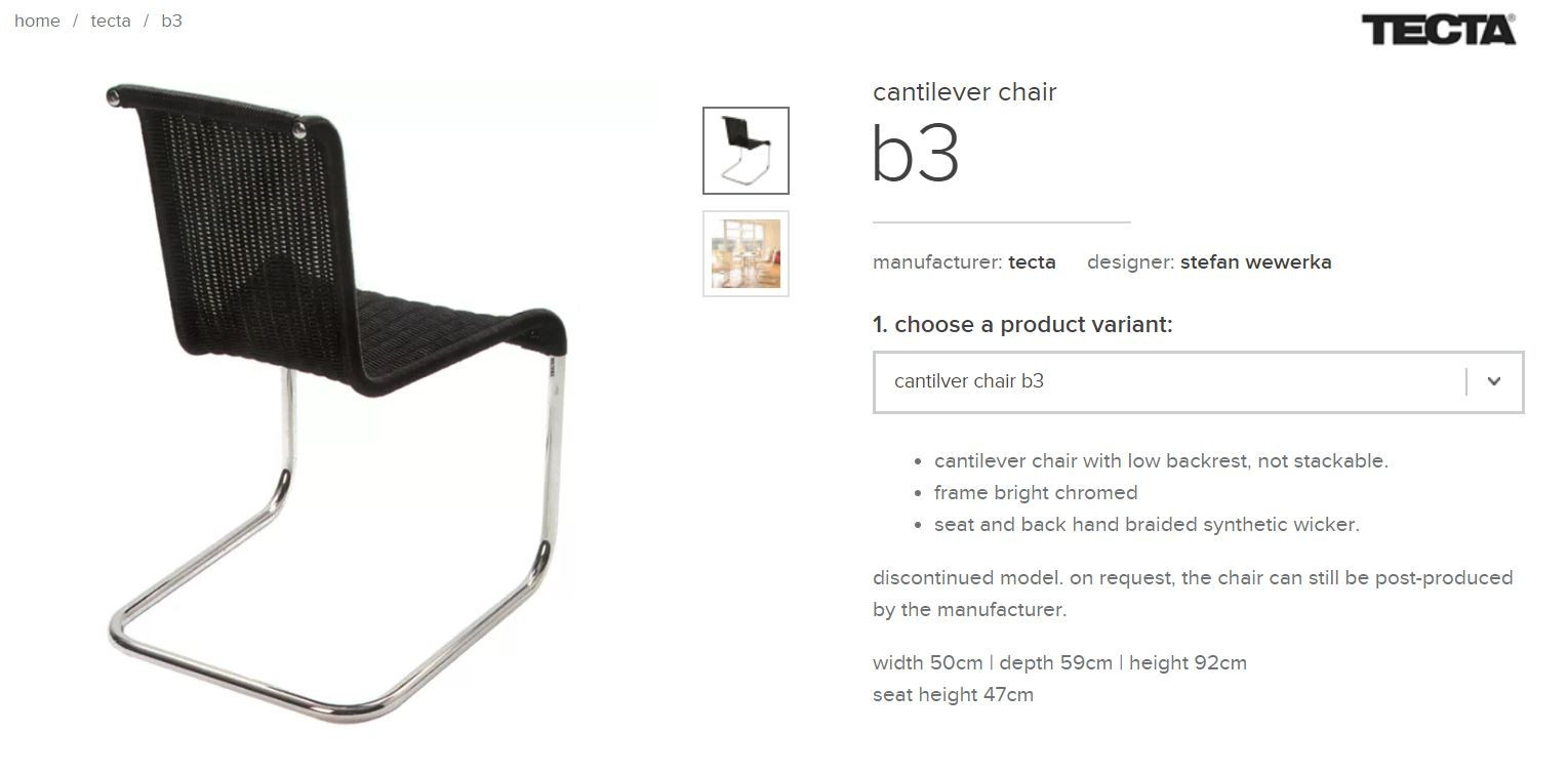 Spisestuestoler Tecta B3 i tysk design til salgs | FINN.no Spisestuestoler Tecta B3 i tysk design til salgs | FINN.no