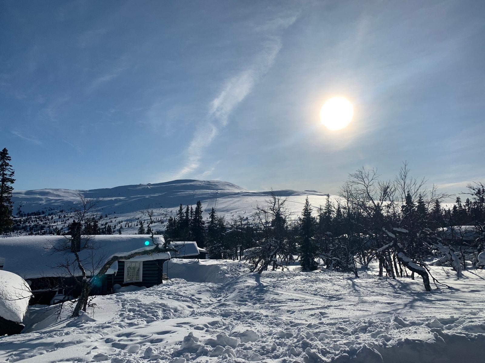 Utsikt fra terrassen mot alpintanlegget i Fageråsen Galleribilde