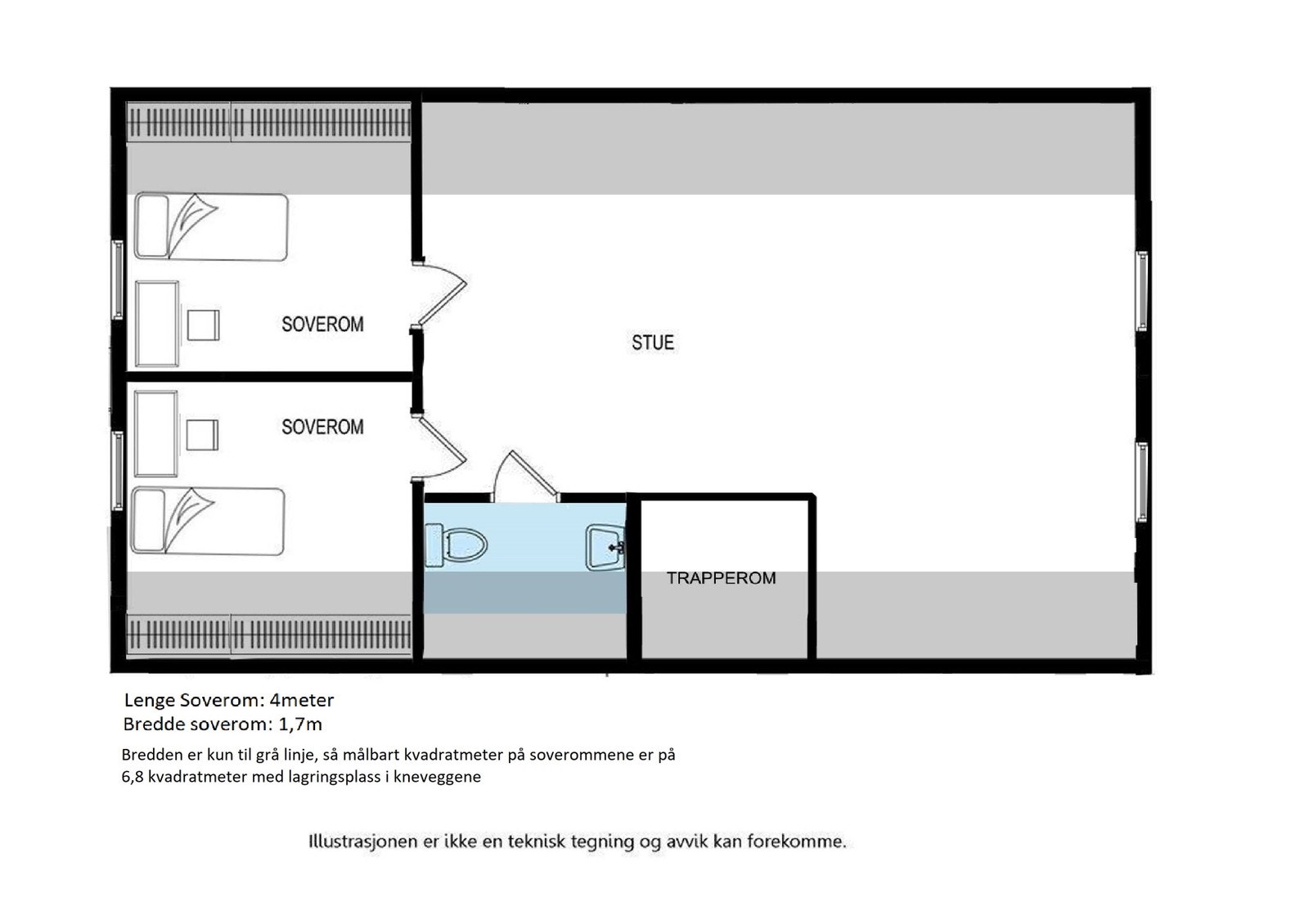 Planløsning 3. etg Galleribilde