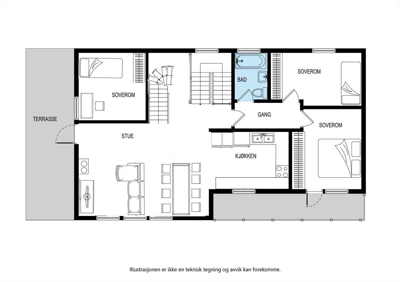 Planløsning 2. etg Galleribilde