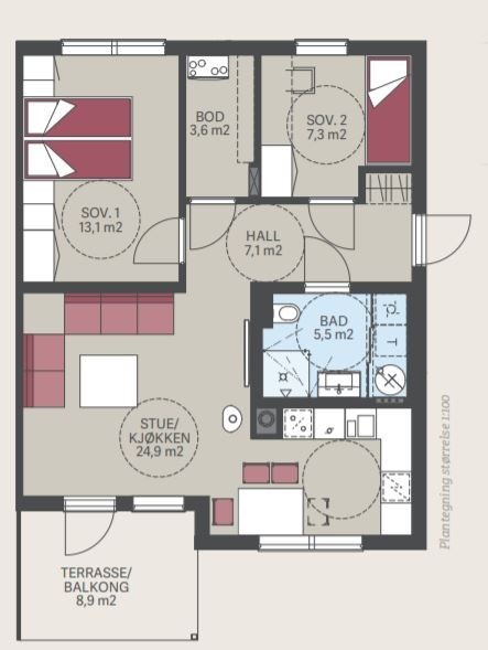 Plantegning Galleribilde