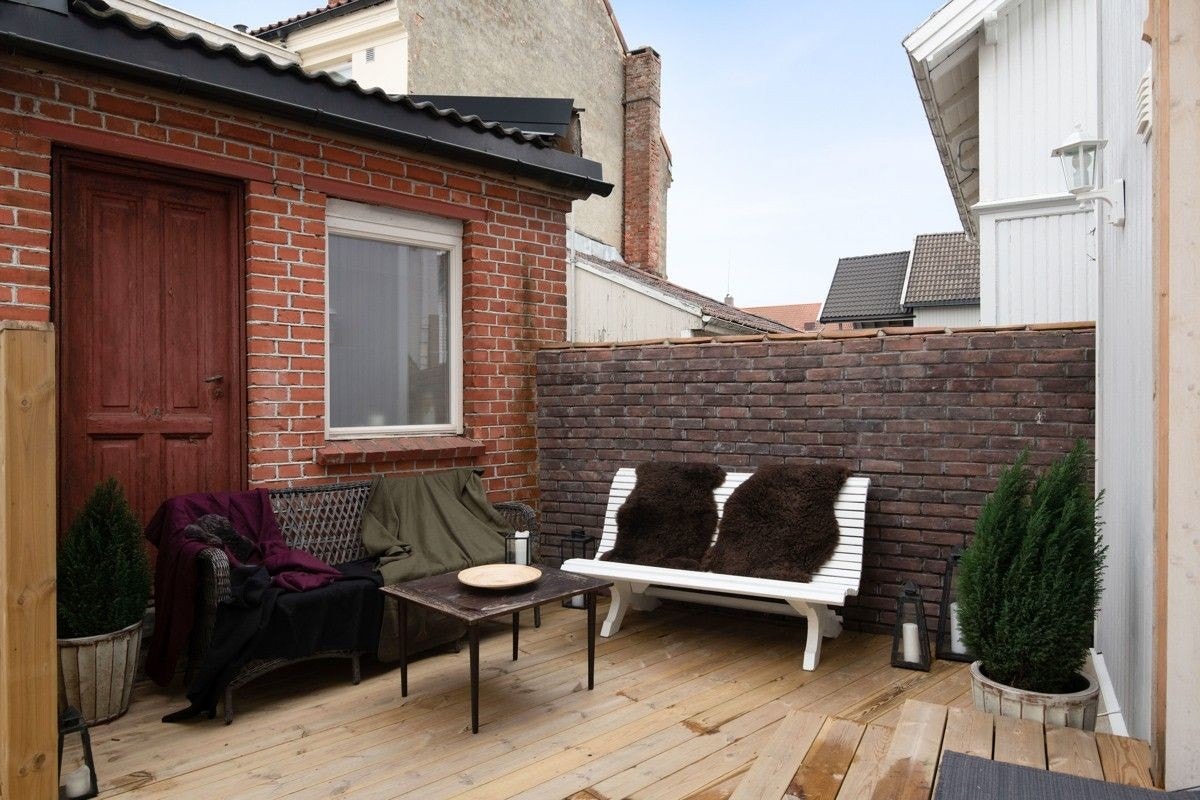 Hyggelig terrasseområde Galleribilde