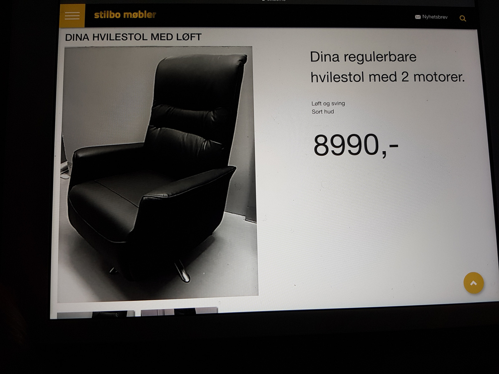 Recliner elektrisk med 2 motorer | FINN.no Dina Hvilestol med løft Stilbo Møbler AS