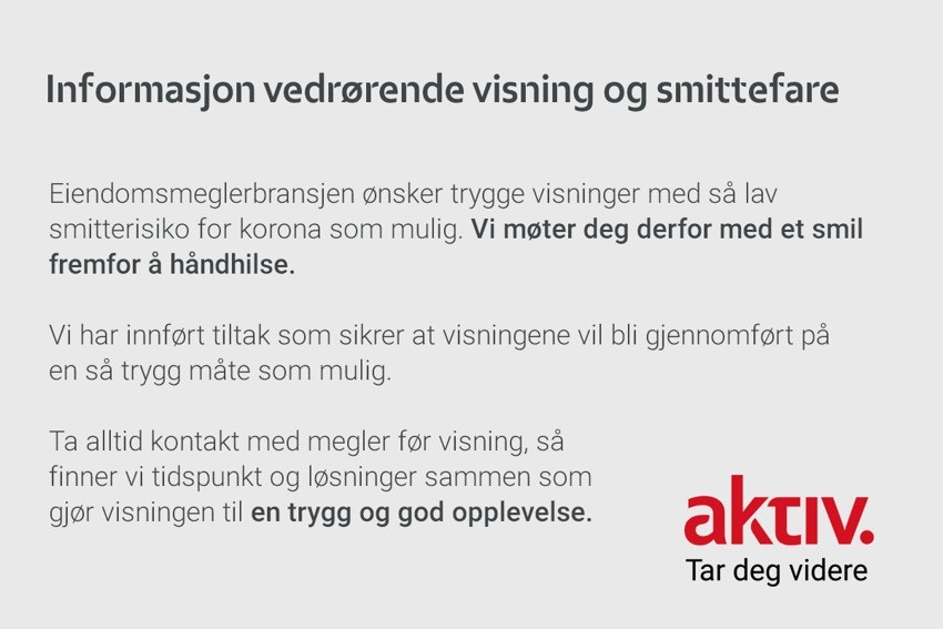 Vi passer på deg! Ta kontakt med megler for privatvisning på 48 35 81 58 og 900 77 800. Galleribilde