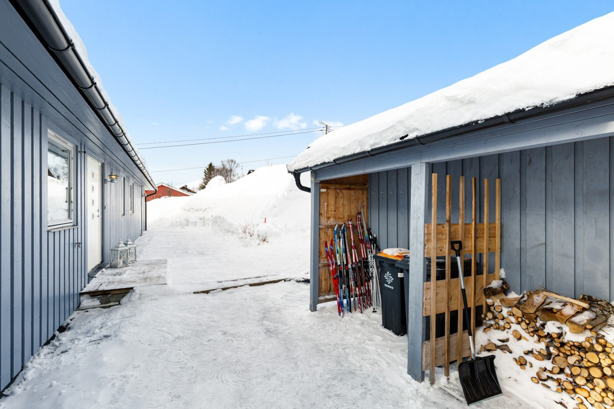 Presentabelt inngangspart med platting