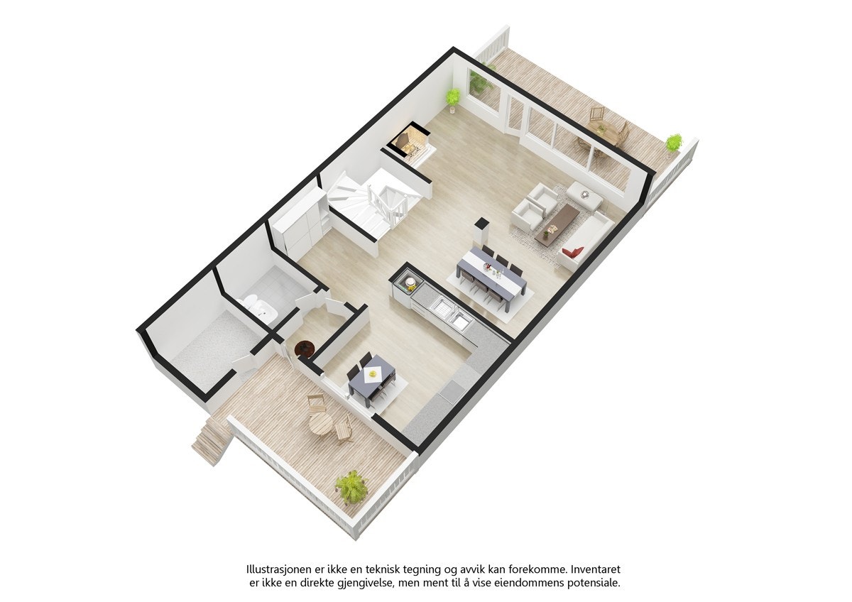 Plantegning 1 etasje. Galleribilde