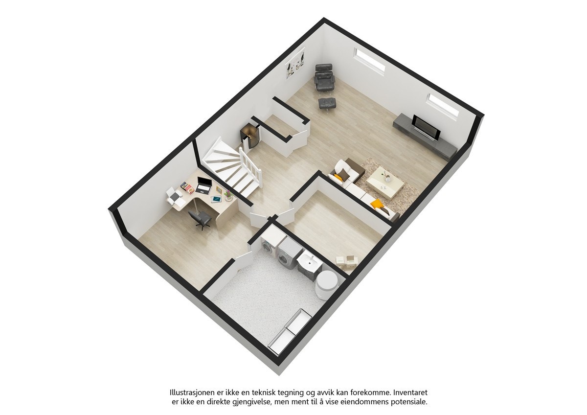 Plantegning kjeller. Galleribilde