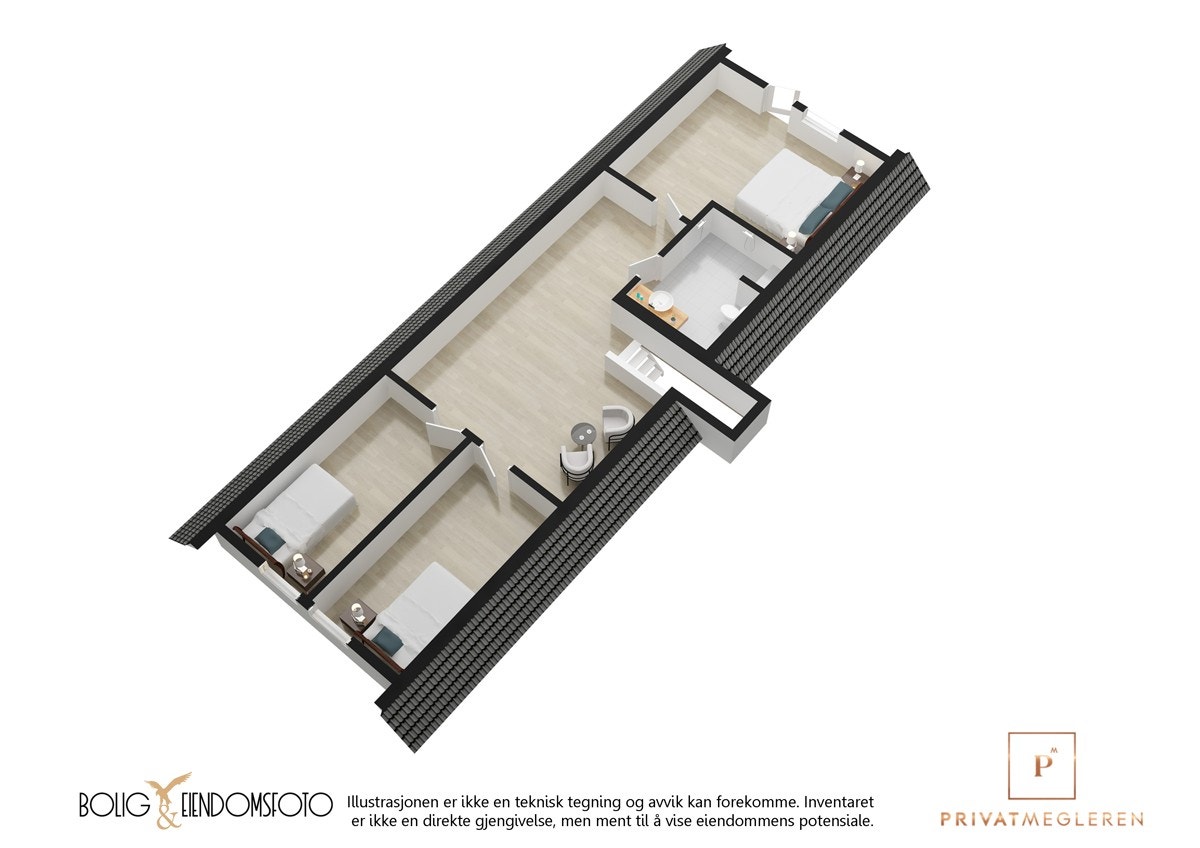 Plantegning andre etasje. Galleribilde