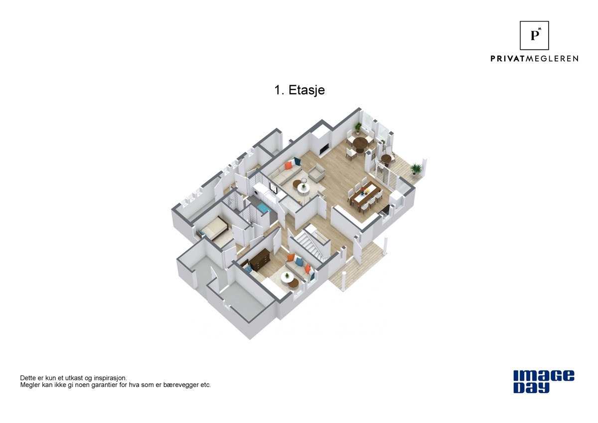 3 D tegning 1.etg. Galleribilde