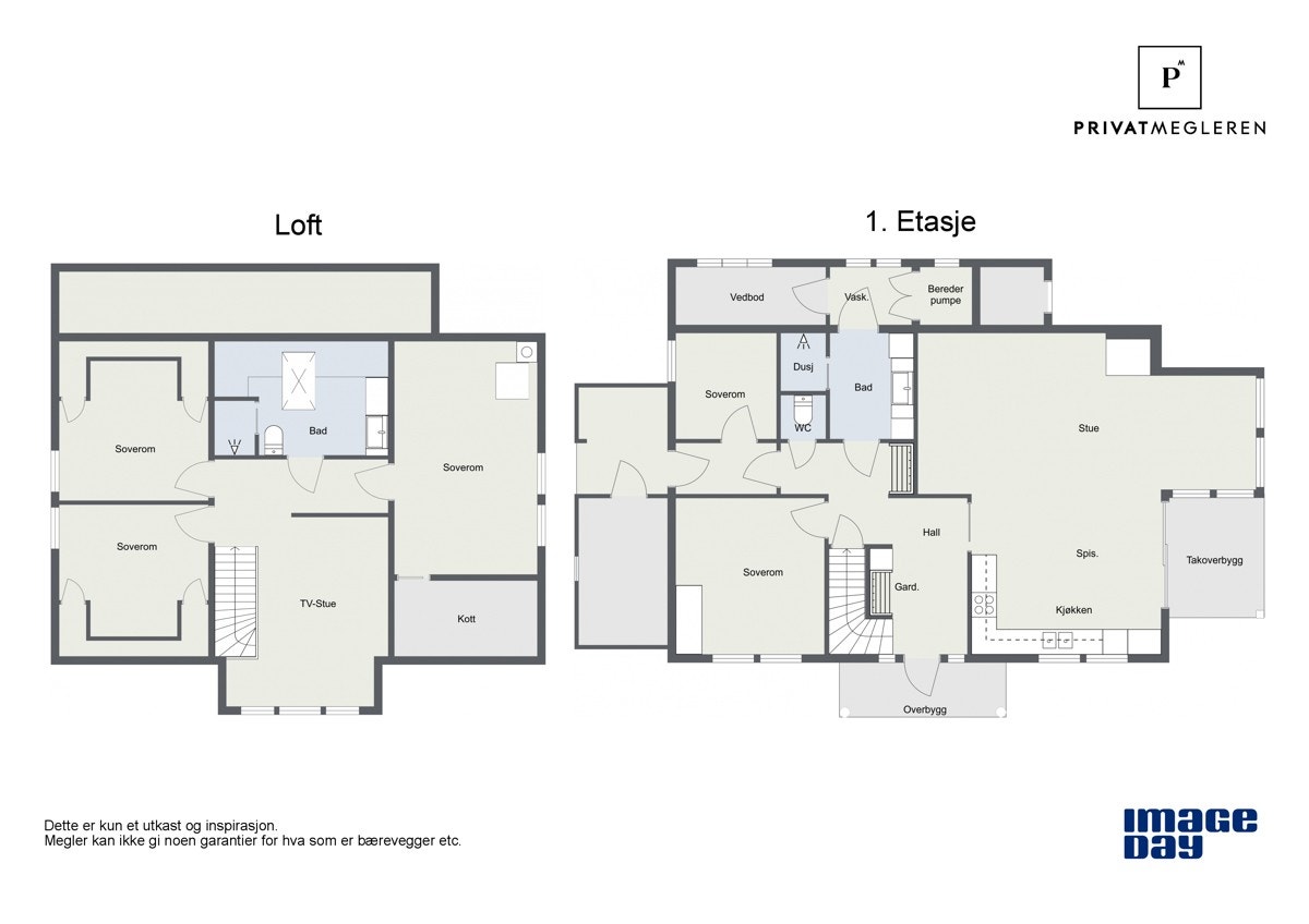 plantegning begge etasjer Galleribilde