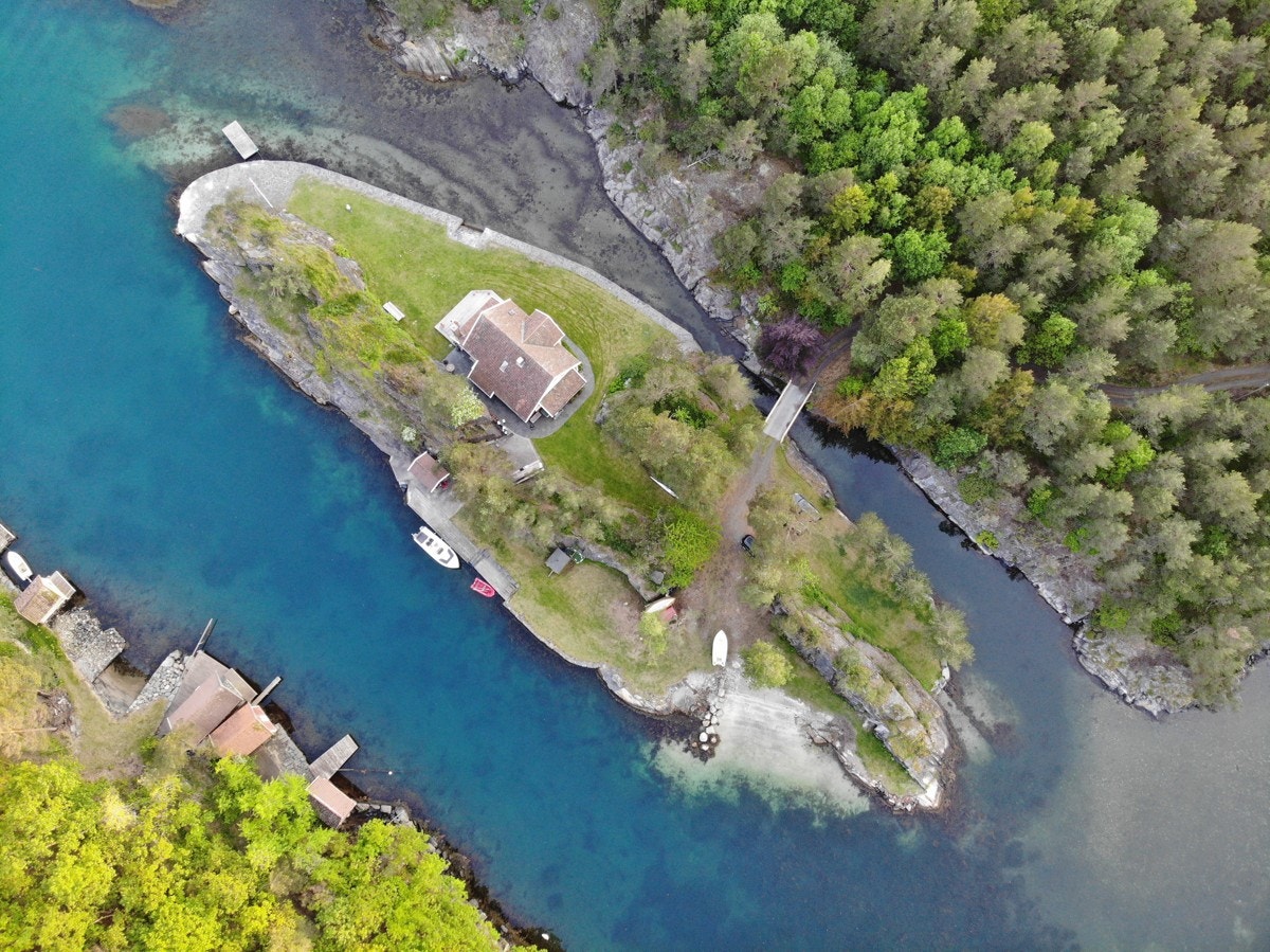 Dronebilder over hele holmen Galleribilde