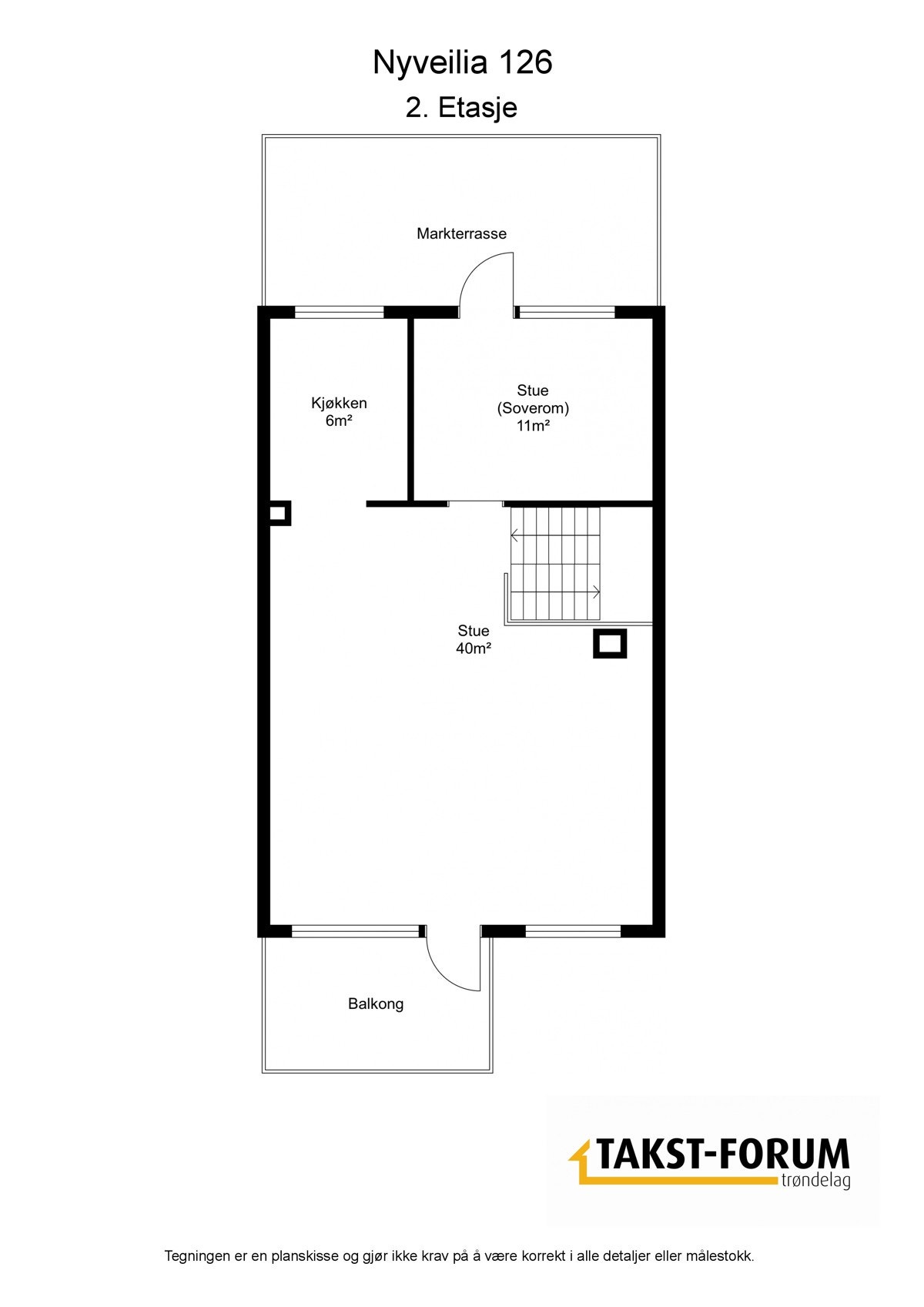 Planløsning hovedetasje. Galleribilde