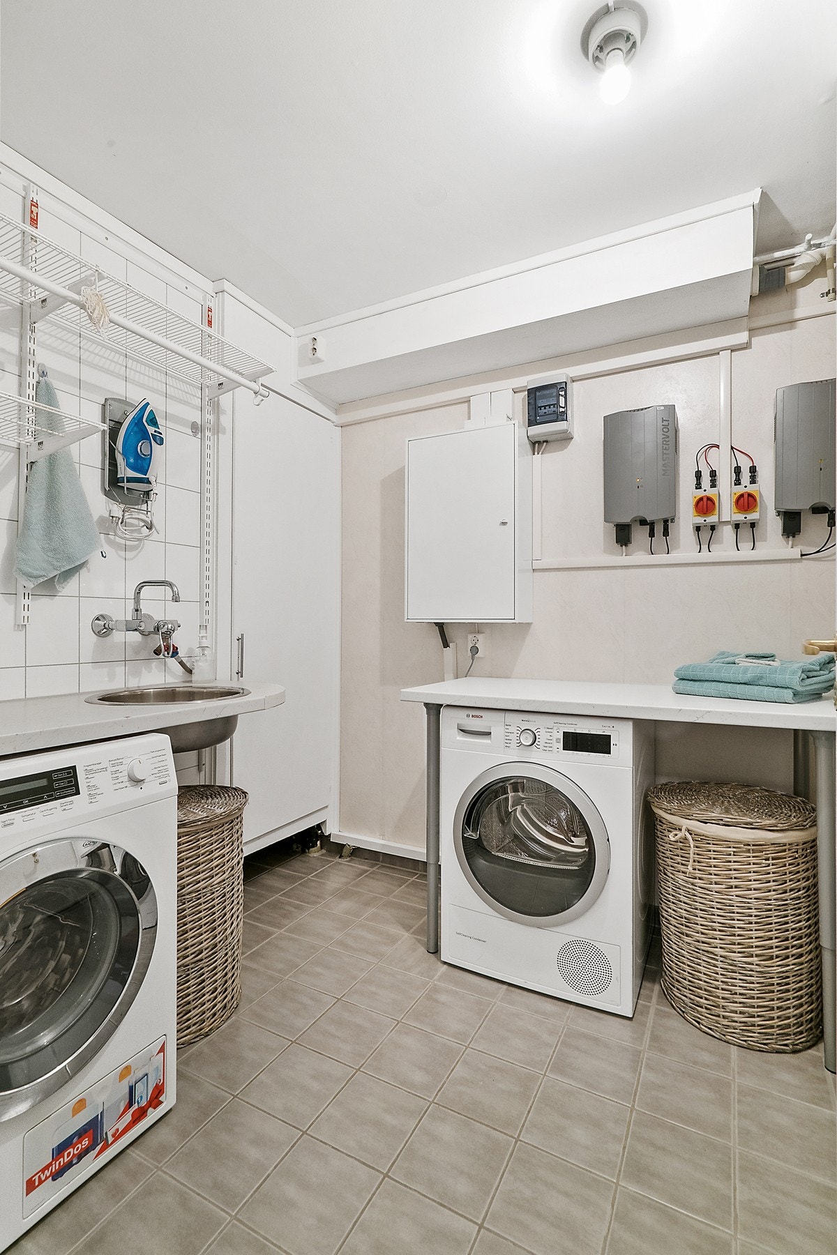 Praktisk vaskerom som ble oppgradert i 2011. Galleribilde