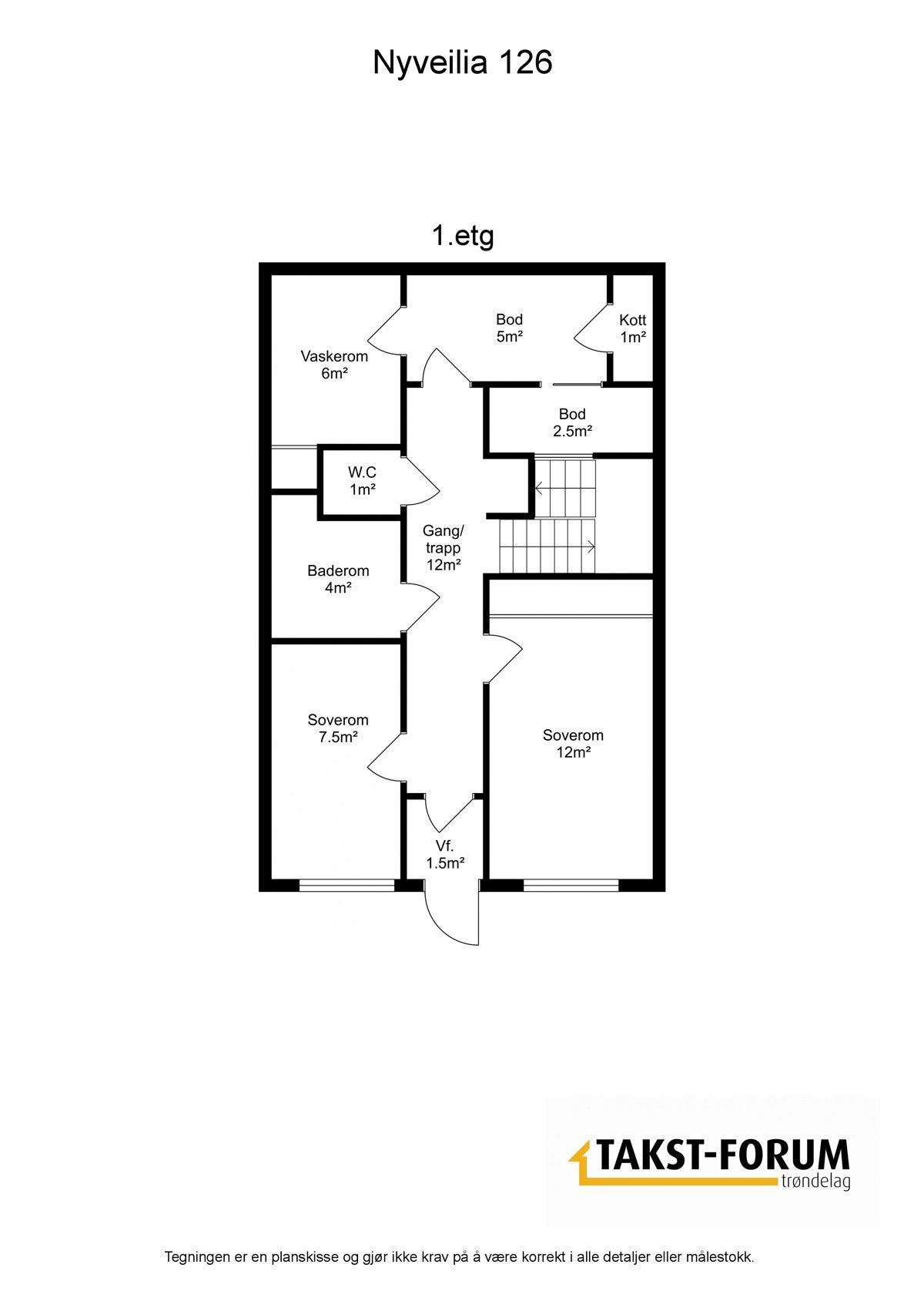 Planløsning sokkeletasje. Galleribilde