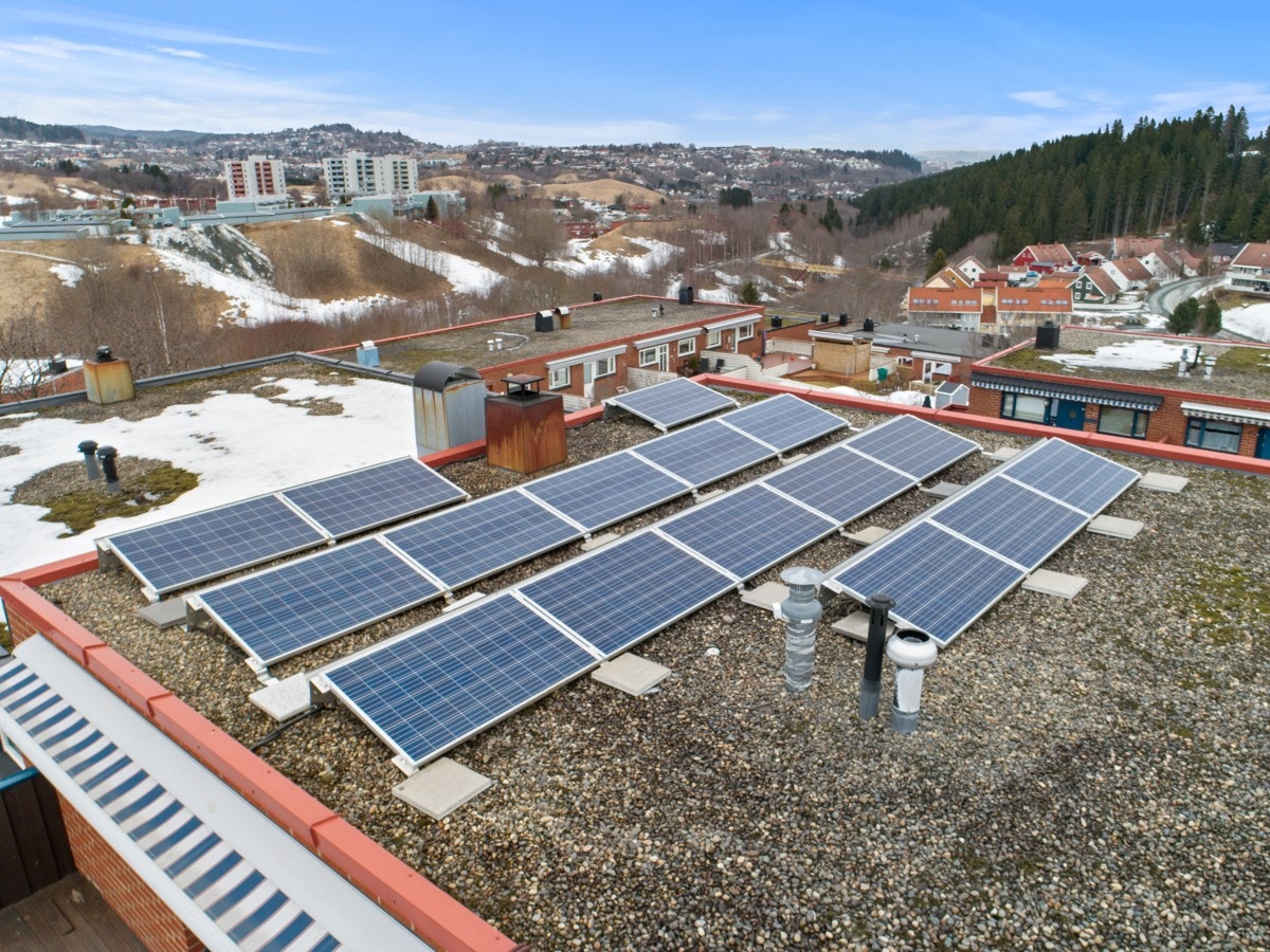 Det har blitt montert solcellepanel i 2016. Galleribilde