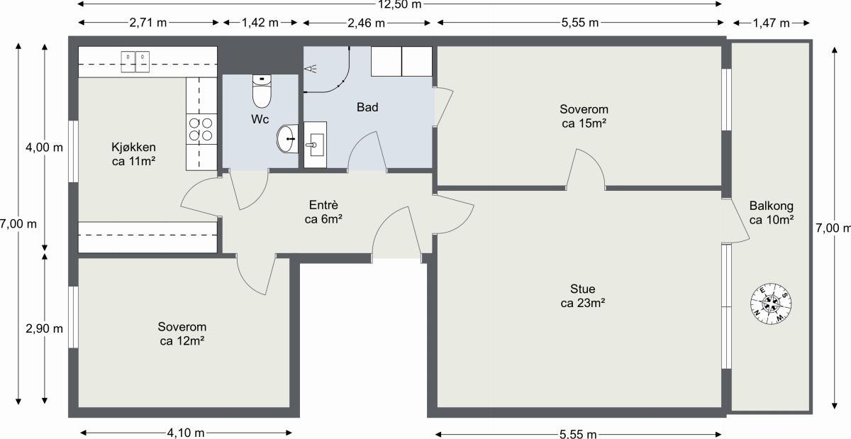 Planskisse Galleribilde