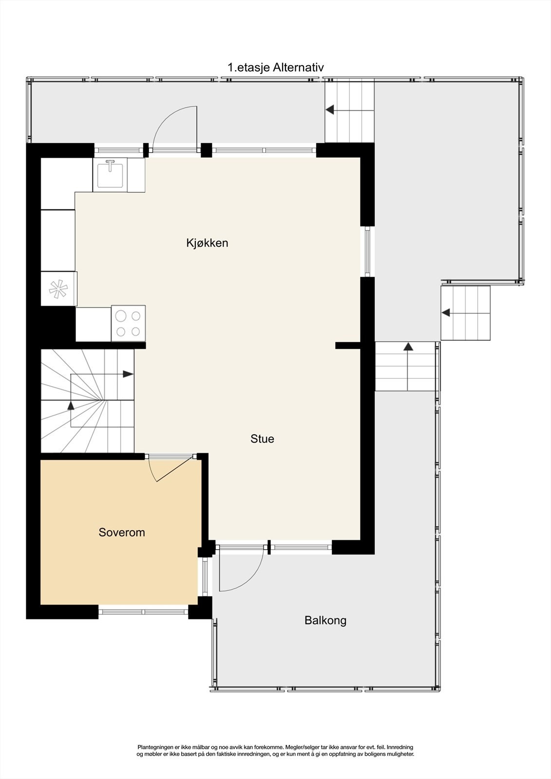 Alternativ 1.etasje. Galleribilde