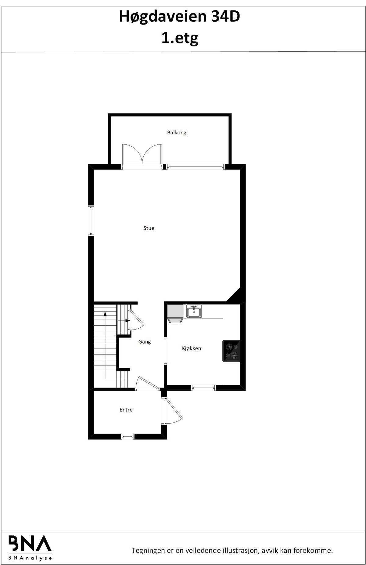 Plantegning 1. etasje Galleribilde
